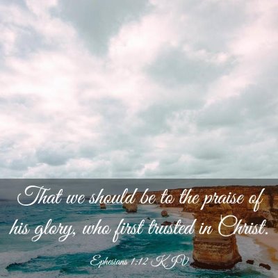 Picture 03 - Ephesians 1:12 KJV - That we should be to the praise of his glory, who - Bible Verse Picture
