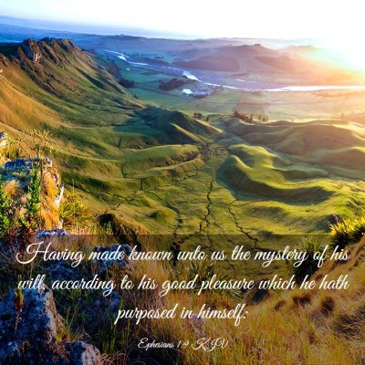 Picture 03 - Ephesians 1:9 KJV - Having made known unto us the mystery of his - Bible Verse Picture