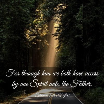 Picture 03 - Ephesians 2:18 KJV - For through him we both have access by one Spirit - Bible Verse Picture