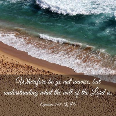 Picture 03 - Ephesians 5:17 KJV - Wherefore be ye not unwise, but understanding - Bible Verse Picture