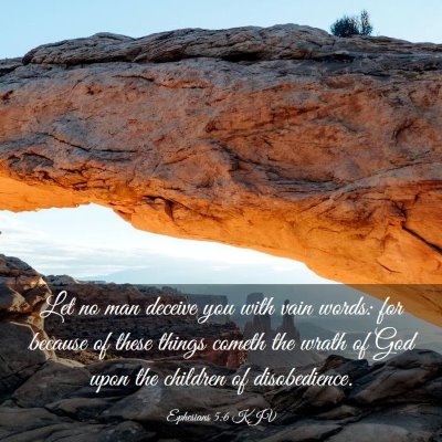Picture 03 - Ephesians 5:6 KJV - Let no man deceive you with vain words: for - Bible Verse Picture