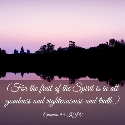 Picture 03 - Ephesians 5:9 KJV - (For the fruit of the Spirit is in all goodness - Bible Verse Picture