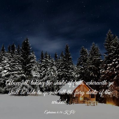Picture 03 - Ephesians 6:16 KJV - Above all, taking the shield of faith, wherewith - Bible Verse Picture