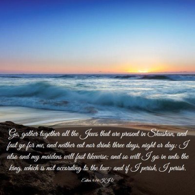 Picture 03 - Esther 4:16 KJV - Go, gather together all the Jews that are present - Bible Verse Picture