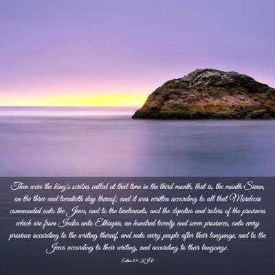 Picture 03 - Esther 8:9 KJV - Then were the king's scribes called at that time - Bible Verse Picture