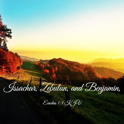 Picture 03 - Exodus 1:3 KJV - Issachar, Zebulun, and - Bible Verse Picture