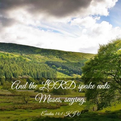 Picture 03 - Exodus 14:1 KJV - And the LORD spake unto Moses, - Bible Verse Picture