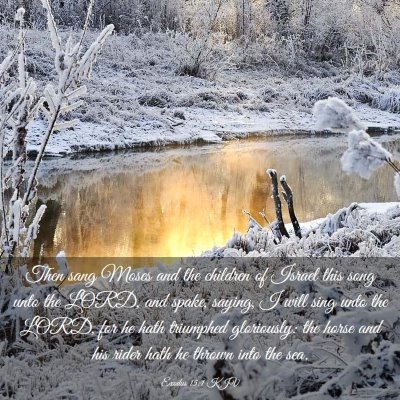 Picture 03 - Exodus 15:1 KJV - Then sang Moses and the children of Israel this - Bible Verse Picture