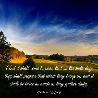 Picture 03 - Exodus 16:5 KJV - And it shall come to pass, that on the sixth day - Bible Verse Picture