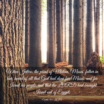 Picture 03 - Exodus 18:1 KJV - When Jethro, the priest of Midian, Moses' father - Bible Verse Picture