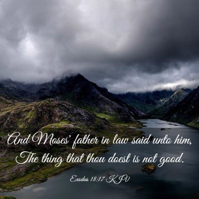 Picture 03 - Exodus 18:17 KJV - And Moses' father in law said unto him, The thing - Bible Verse Picture