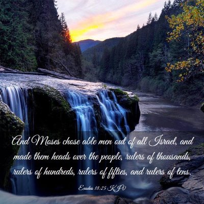 Picture 03 - Exodus 18:25 KJV - And Moses chose able men out of all Israel, and - Bible Verse Picture