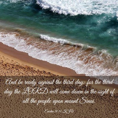 Picture 03 - Exodus 19:11 KJV - And be ready against the third day: for the third - Bible Verse Picture