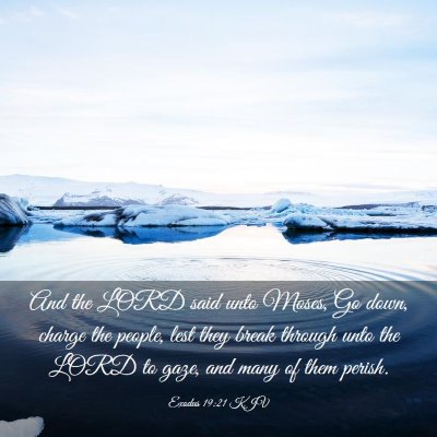 Picture 03 - Exodus 19:21 KJV - And the LORD said unto Moses, Go down, charge the - Bible Verse Picture
