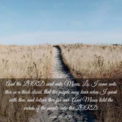 Picture 03 - Exodus 19:9 KJV - And the LORD said unto Moses, Lo, I come unto - Bible Verse Picture