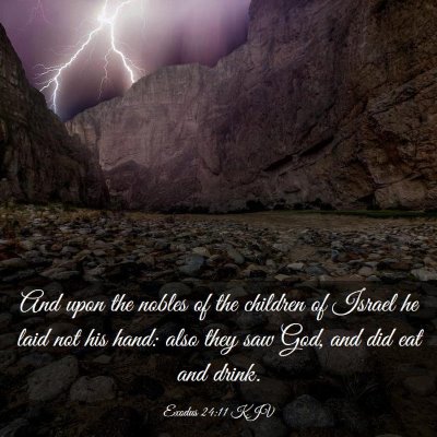 Picture 03 - Exodus 24:11 KJV - And upon the nobles of the children of Israel he - Bible Verse Picture