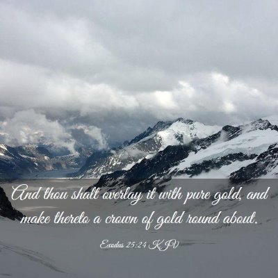 Picture 03 - Exodus 25:24 KJV - And thou shalt overlay it with pure gold, and - Bible Verse Picture