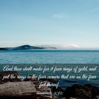 Picture 03 - Exodus 25:26 KJV - And thou shalt make for it four rings of gold, - Bible Verse Picture