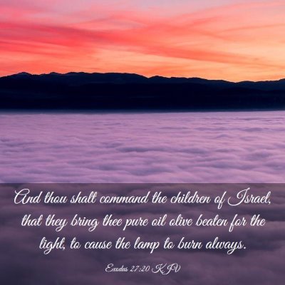 Picture 03 - Exodus 27:20 KJV - And thou shalt command the children of Israel, - Bible Verse Picture