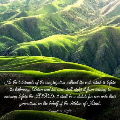 Picture 03 - Exodus 27:21 KJV - In the tabernacle of the congregation without the - Bible Verse Picture