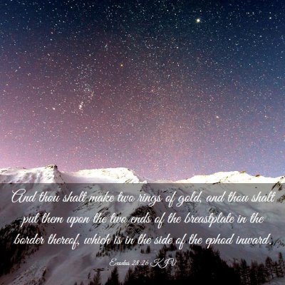 Picture 03 - Exodus 28:26 KJV - And thou shalt make two rings of gold, and thou - Bible Verse Picture