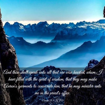 Picture 03 - Exodus 28:3 KJV - And thou shalt speak unto all that are wise - Bible Verse Picture