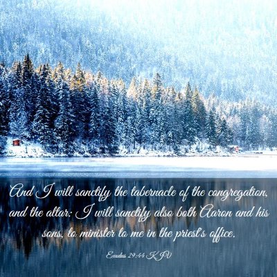 Picture 03 - Exodus 29:44 KJV - And I will sanctify the tabernacle of the - Bible Verse Picture