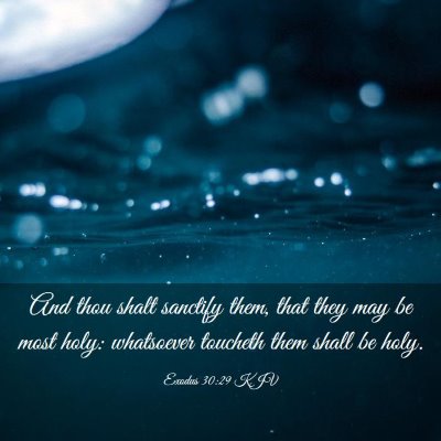 Picture 03 - Exodus 30:29 KJV - And thou shalt sanctify them, that they may be - Bible Verse Picture