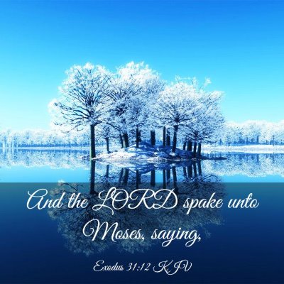 Picture 03 - Exodus 31:12 KJV - And the LORD spake unto Moses, - Bible Verse Picture