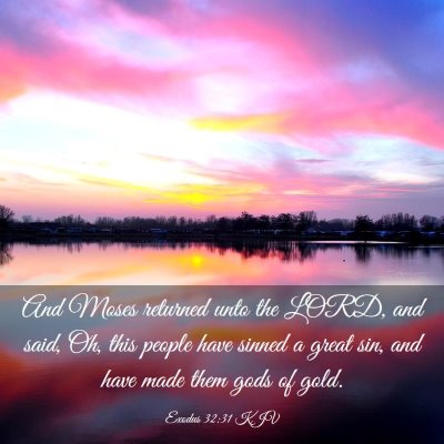 Picture 03 - Exodus 32:31 KJV - And Moses returned unto the LORD, and said, Oh, - Bible Verse Picture