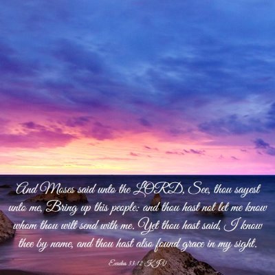 Picture 03 - Exodus 33:12 KJV - And Moses said unto the LORD, See, thou sayest - Bible Verse Picture