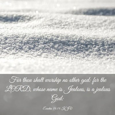 Picture 03 - Exodus 34:14 KJV - For thou shalt worship no other god: for the - Bible Verse Picture