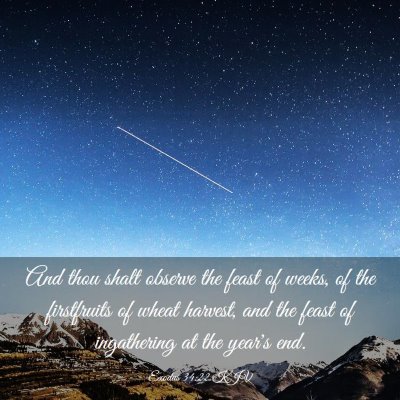 Picture 03 - Exodus 34:22 KJV - And thou shalt observe the feast of weeks, of the - Bible Verse Picture