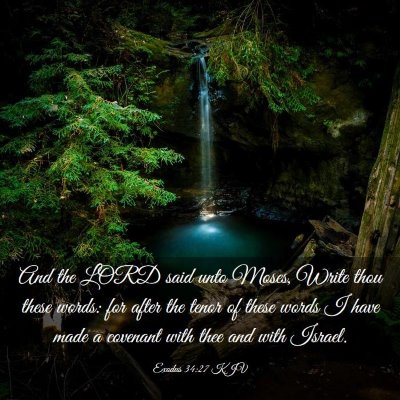 Picture 03 - Exodus 34:27 KJV - And the LORD said unto Moses, Write thou these - Bible Verse Picture