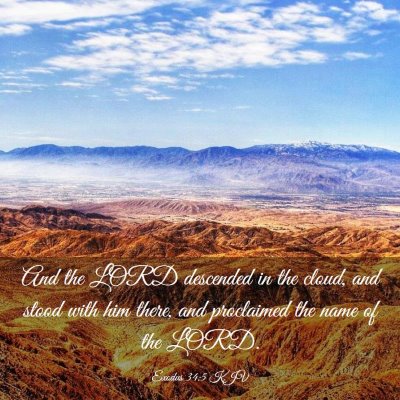 Picture 03 - Exodus 34:5 KJV - And the LORD descended in the cloud, and stood - Bible Verse Picture