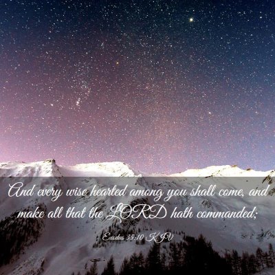 Picture 03 - Exodus 35:10 KJV - And every wise hearted among you shall come, and - Bible Verse Picture
