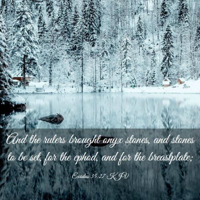 Picture 03 - Exodus 35:27 KJV - And the rulers brought onyx stones, and stones to - Bible Verse Picture