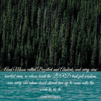 Picture 03 - Exodus 36:2 KJV - And Moses called Bezaleel and Aholiab, and every - Bible Verse Picture