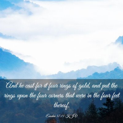 Picture 03 - Exodus 37:13 KJV - And he cast for it four rings of gold, and put - Bible Verse Picture