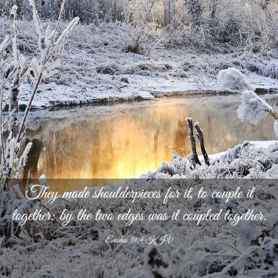 Picture 03 - Exodus 39:4 KJV - They made shoulderpieces for it, to couple it - Bible Verse Picture