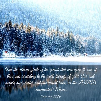 Picture 03 - Exodus 39:5 KJV - And the curious girdle of his ephod, that was - Bible Verse Picture