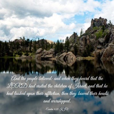 Picture 03 - Exodus 4:31 KJV - And the people believed: and when they heard that - Bible Verse Picture