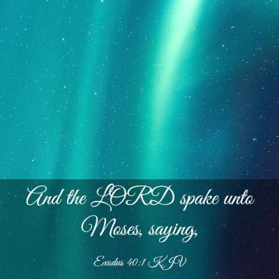 Picture 03 - Exodus 40:1 KJV - And the LORD spake unto Moses, - Bible Verse Picture