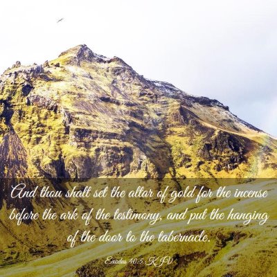 Picture 03 - Exodus 40:5 KJV - And thou shalt set the altar of gold for the - Bible Verse Picture