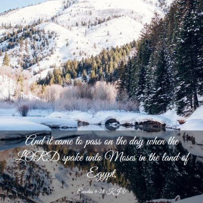 Picture 03 - Exodus 6:28 KJV - And it came to pass on the day when the LORD - Bible Verse Picture