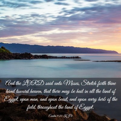 Picture 03 - Exodus 9:22 KJV - And the LORD said unto Moses, Stretch forth thine - Bible Verse Picture