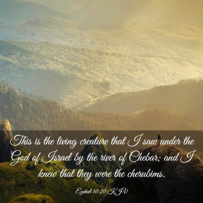 Picture 03 - Ezekiel 10:20 KJV - This is the living creature that I saw under the - Bible Verse Picture