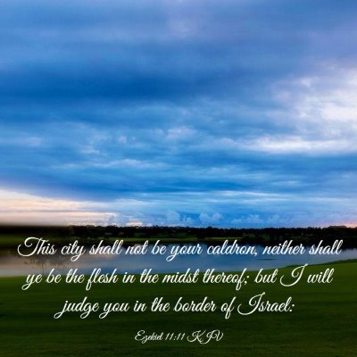Picture 03 - Ezekiel 11:11 KJV - This city shall not be your caldron, neither - Bible Verse Picture