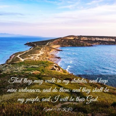 Picture 03 - Ezekiel 11:20 KJV - That they may walk in my statutes, and keep mine - Bible Verse Picture