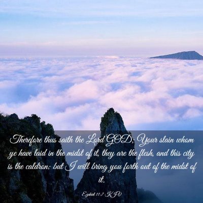 Picture 03 - Ezekiel 11:7 KJV - Therefore thus saith the Lord GOD; Your slain - Bible Verse Picture